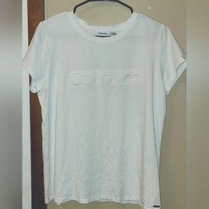 White Calvin Klein t-shirt, size L